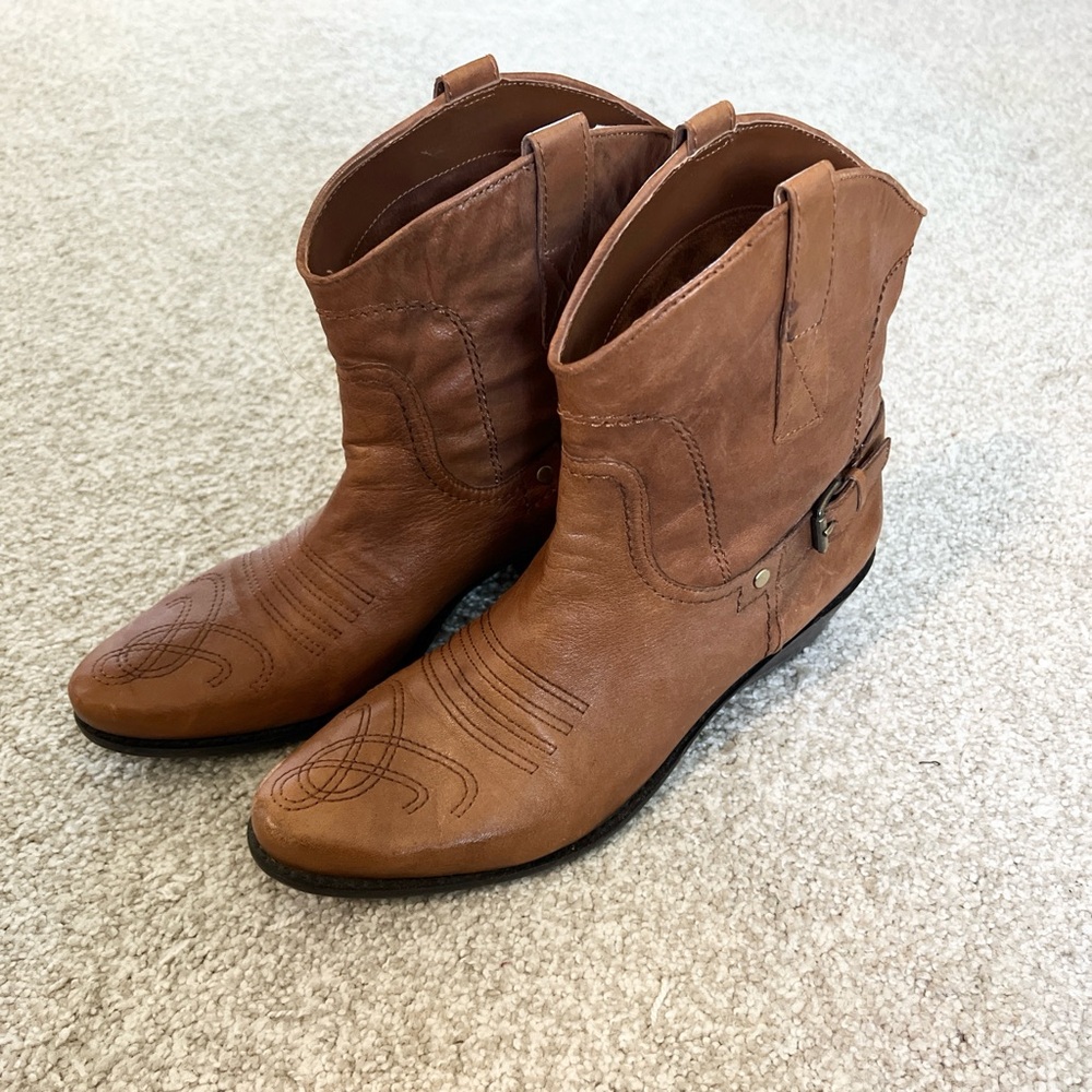 Western cowboy ankle boots from Franco Sarto
